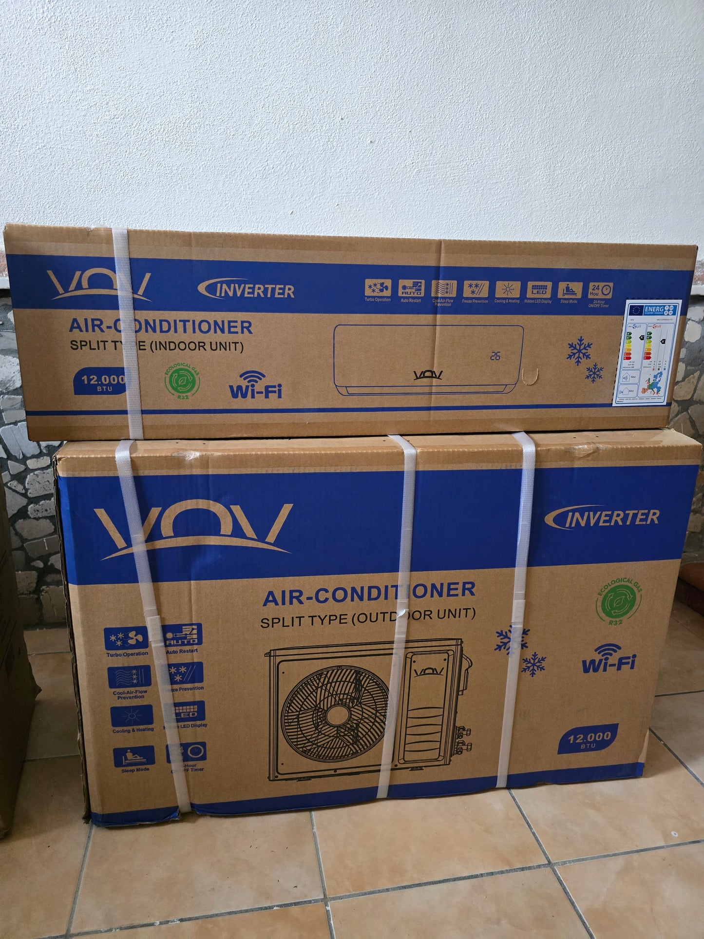 CLIMATIZZATORE 12000 BTU VOV INVERTER WIFI GAS R 32