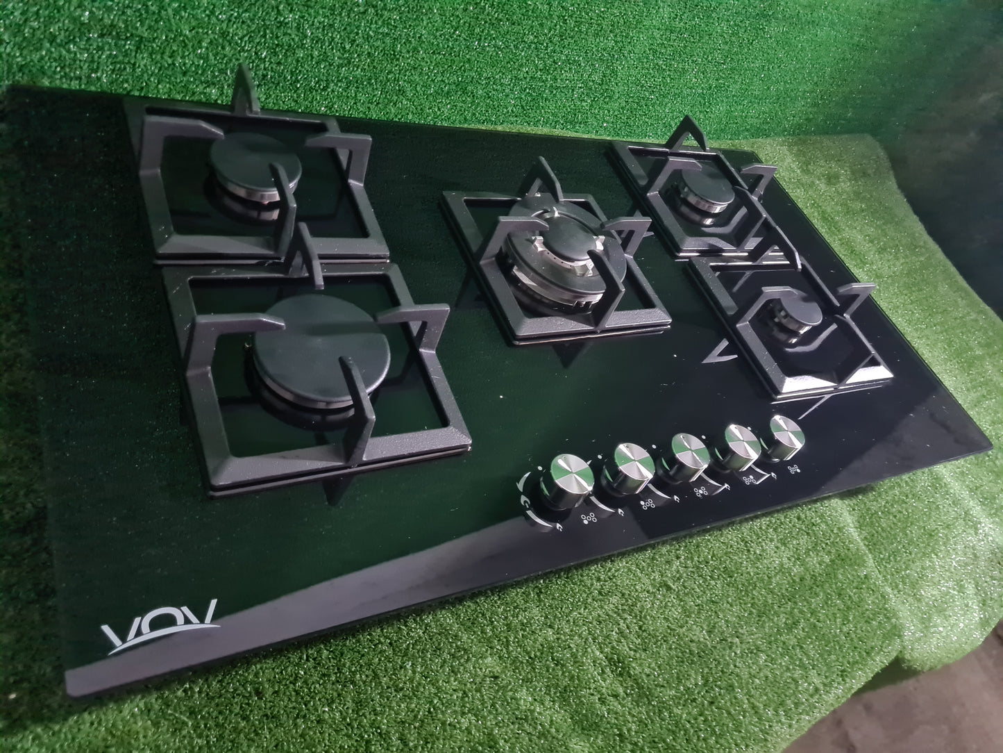 VETROCERAMICA NERO 75 CM DOPPIAGHISA VOV GRIGLIA QUADRA