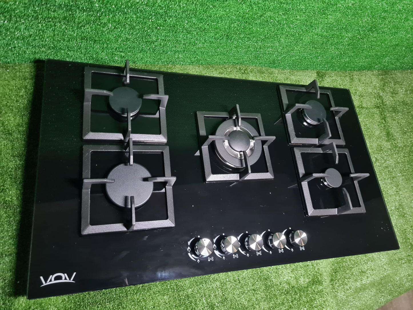 VETROCERAMICA NERO 75 CM DOPPIAGHISA VOV GRIGLIA QUADRA