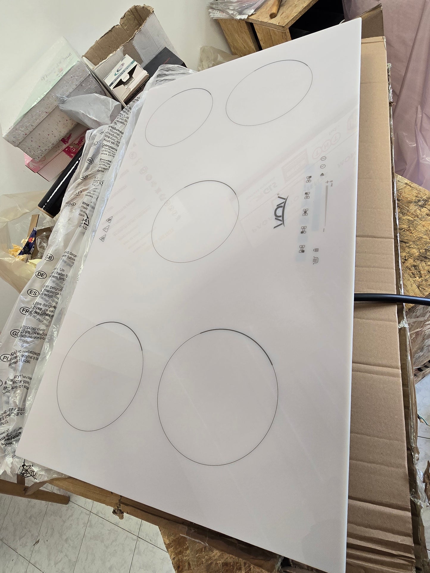 INDUZIONE 90 CM BIANCO FUMO VOV