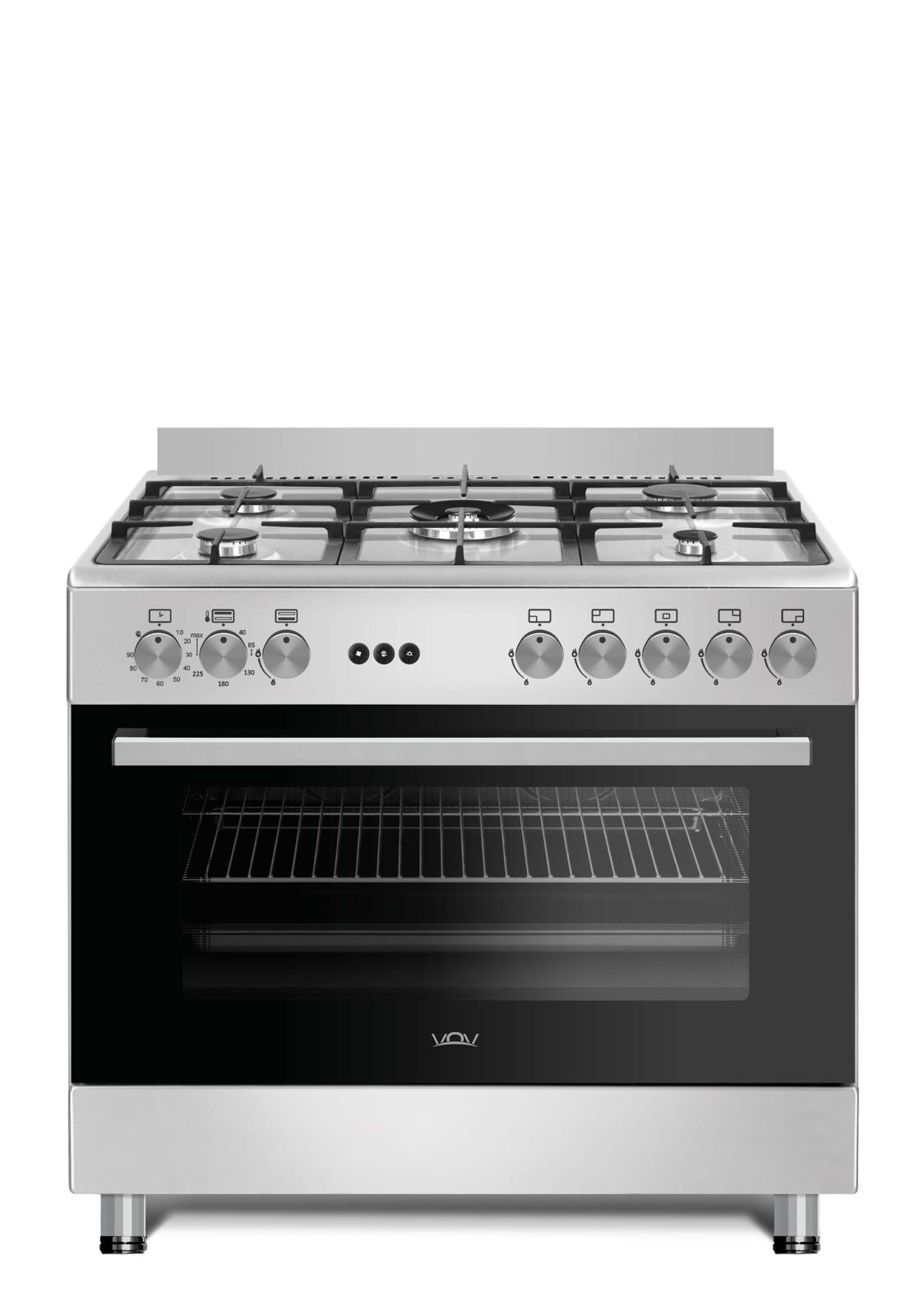 CUCINA A GAS 90 CM ACCIAIO - CON FORNO ELETTRICO VENTILATO VOV