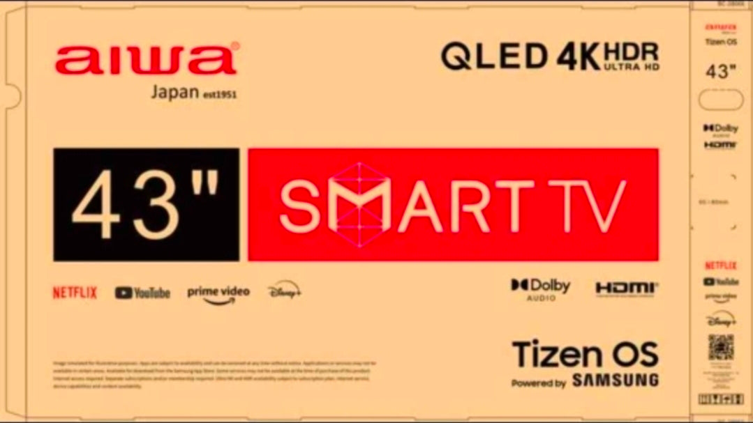 SMART TV 43 POLLICI AIWA QLED 4K TIZEN SAMSUNG