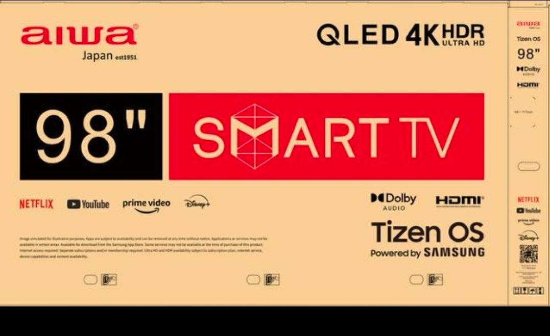 SMART TV 98 POLLICI AIWA QLED 4K SISTEMA TIZEN SAMSUNG